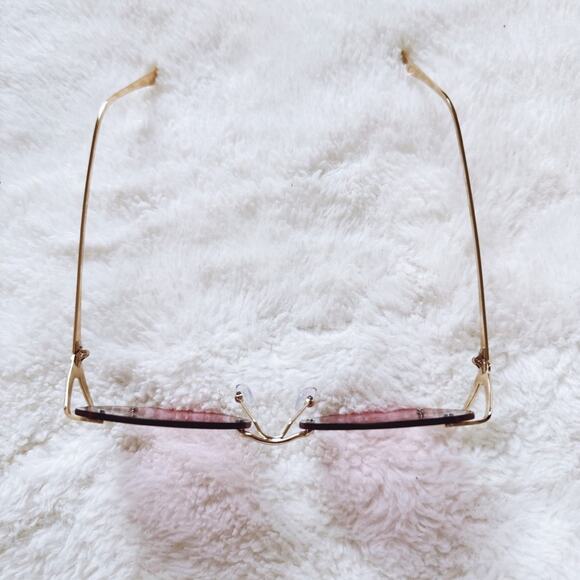 Ruth Clear Purple Round Metal Sunglasses - Picture 4 of 10